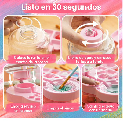 Limpiador de pinceles multiusos fácil de transportar