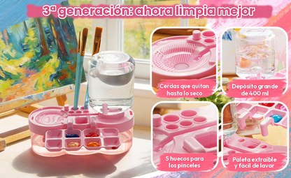 Limpiador de pinceles multiusos fácil de transportar