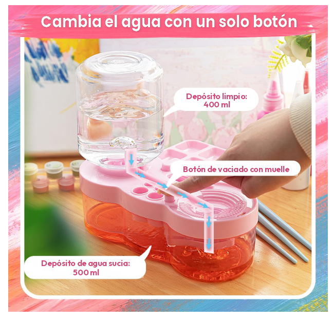 Limpiador de pinceles multiusos fácil de transportar